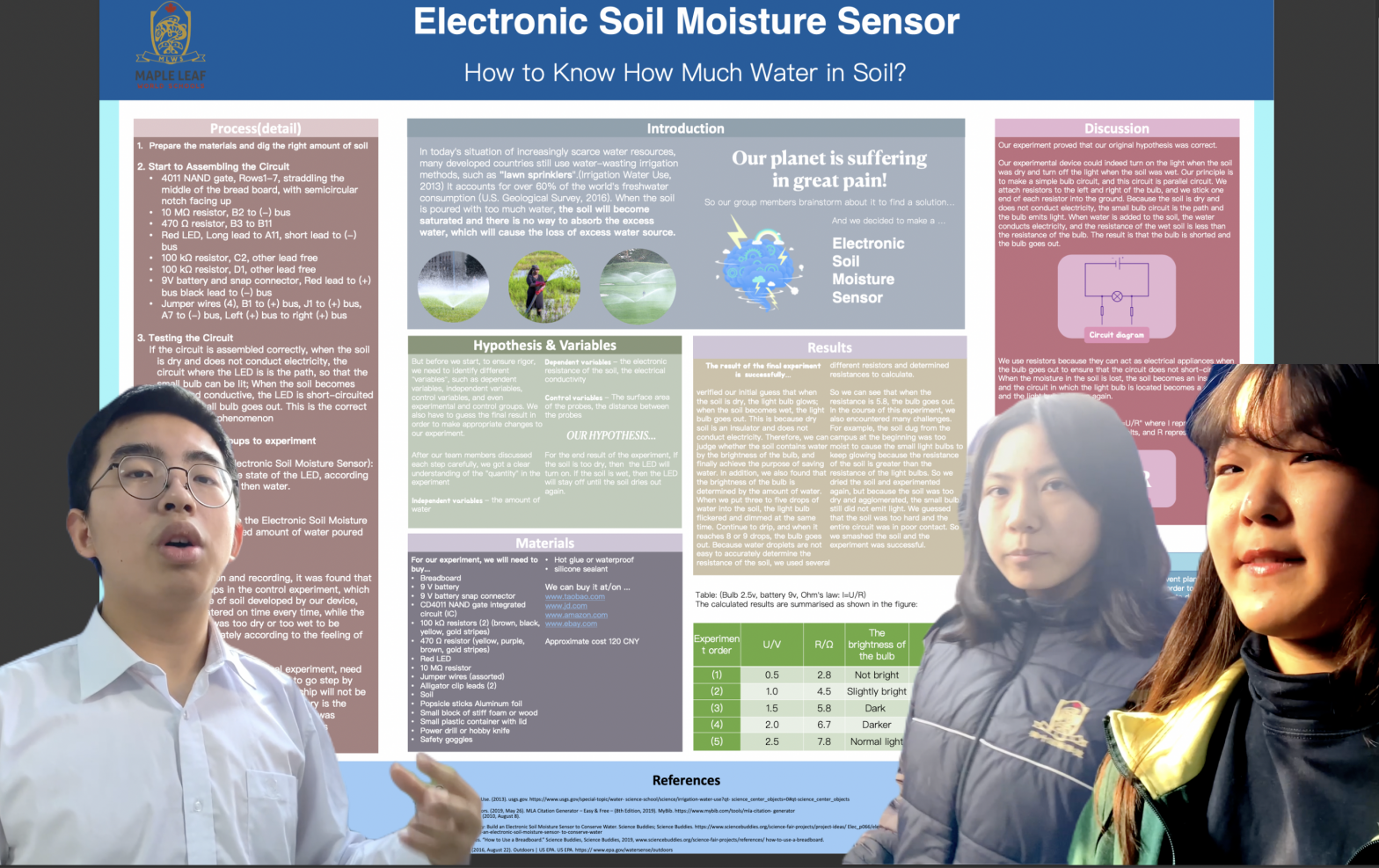 Electronic soil moisture sensor