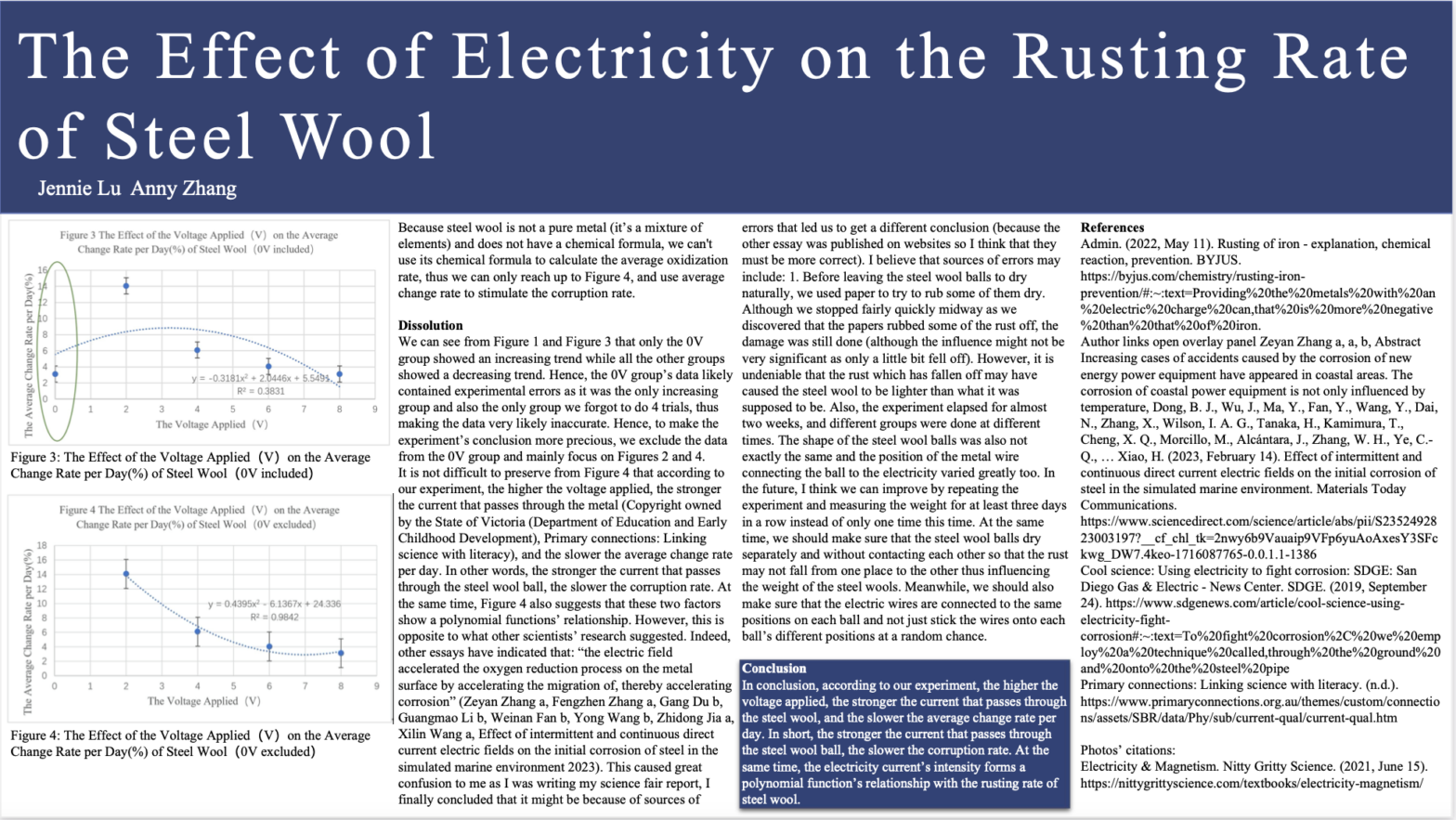The Effect of Electricity on the Rusting Rate of Steel Wool